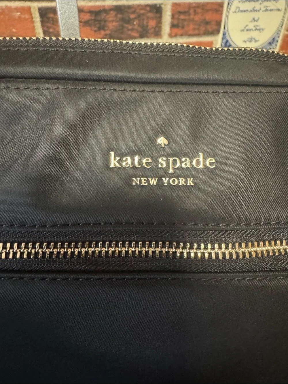 Kate Spade New York Black Nylon Laptop Bag Briefcase Work Travel Case